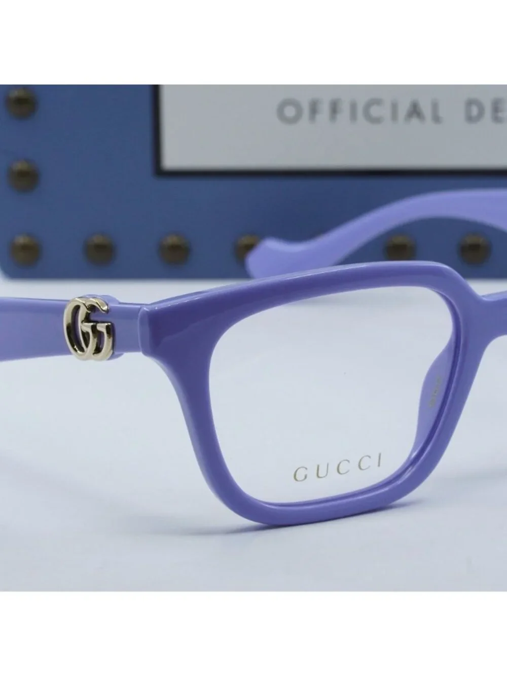 Gucci GG1536O 008 Square Eyeglasses - Lilac 53mm